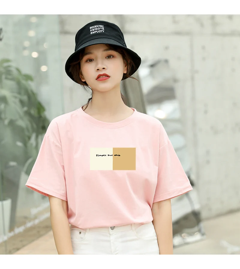 New Women T-shirts Casual Harajuku Letter Printed Tops Tee Summer Female Short Sleeve Cotton Loose Korean Tumblr T Shirt Clothes (14)