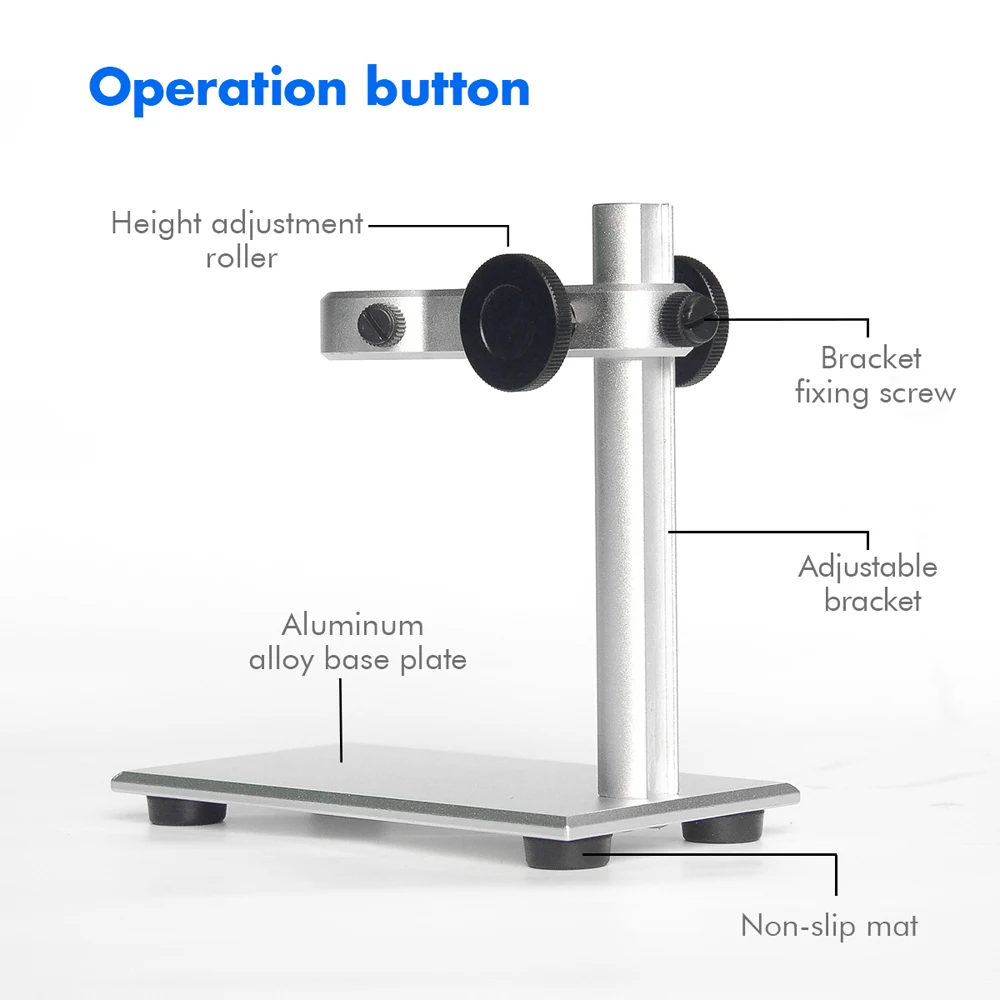 Штатив для микроскопа высокого качества из алюминиевого сплава части микроскопа аксессуары с нескользящей основой для большинства микроскопов металлический кронштейн