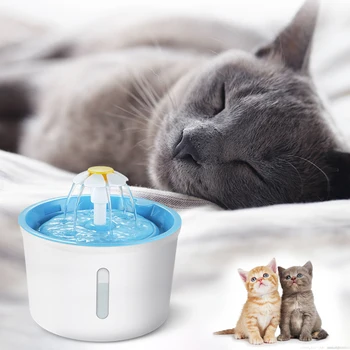

2.4L Cat Dog Water Fountain Automatic LED Electric USB Dog Pet Mute Drinker Feeder Bowl Pet Fountain Drinking Water Dispenser