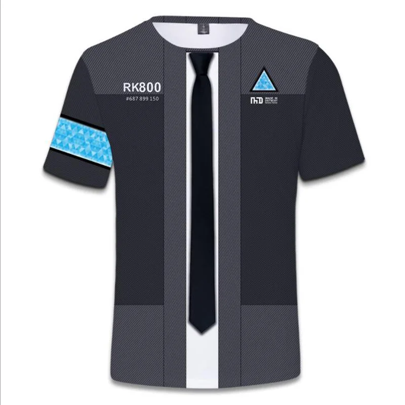 Gioco Detroit Diventa Human 3D T Shirt Uomo Donna Detroit: Diventa Human Connor Rk800 T-Shirt Manica Corta T-Shirt Uomo Streetwear