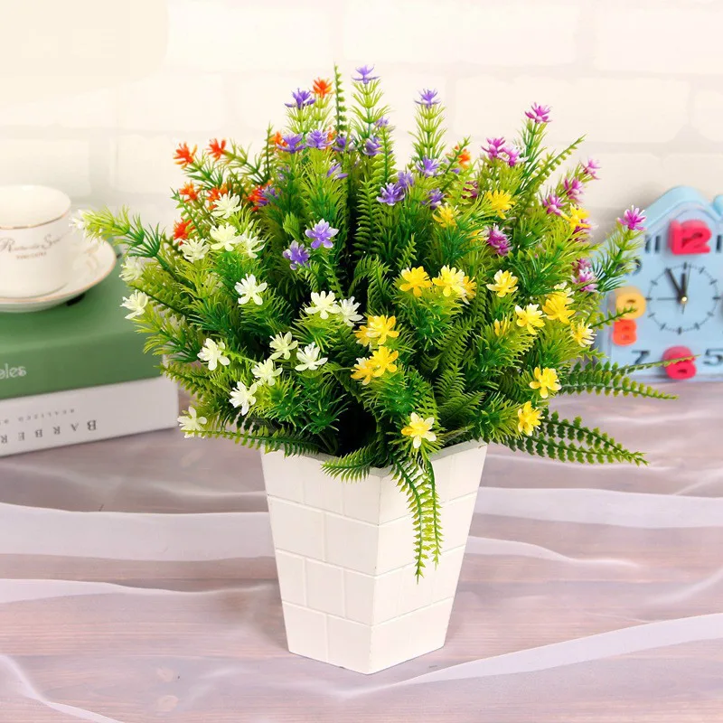 

Artificial Pine Flower Plant plastic flower leaves for Christmas tree decoration fake plants