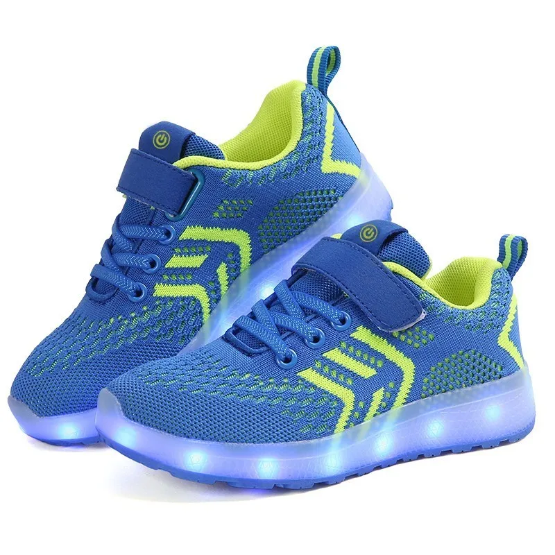 

2019 Hot High Quality Light Up Shoes Led Kids Sneakers for Boy girl Lighted USB rechargeable children Luminous Shoe with 7 color