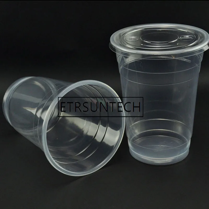 200pcs 34oz 1000ml Clear Disposable Plastic Cups Fruit Salad Water Cup