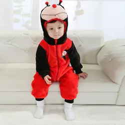 Для маленьких мальчиков с капюшоном для девочек Комбинезоны для малышек животного Косплэй костюм новорожденных Спортивный костюм для
