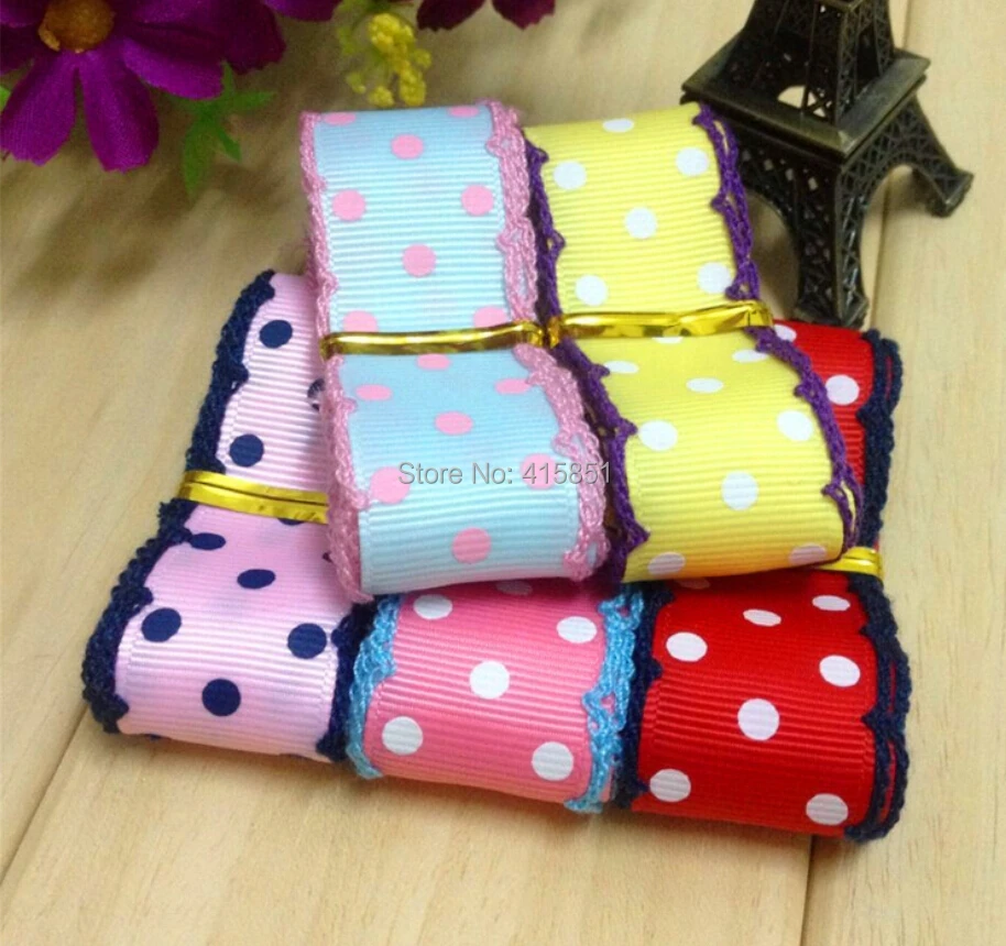 1'' (25mm) Ribbon solid color ribbon crisperding printed grosgrain