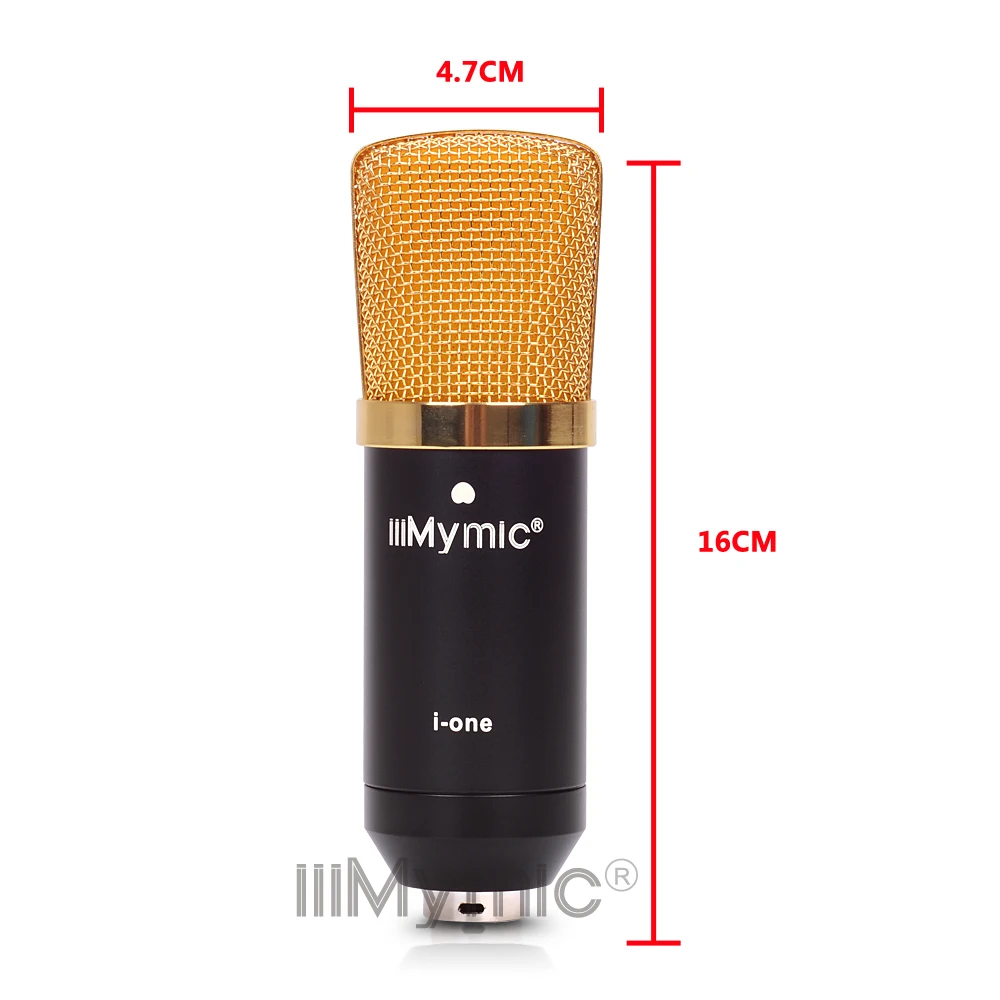 Конденсаторный микрофон i-one! Конденсатор KTV микрофон Профессиональное аудио студия вокальная запись караоке микрофон с 3,5 мм разъем