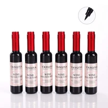 Горячая, красная бутылка вина, форма подводка для глаз, водостойкая анти-пот, жесткая подводка для глаз