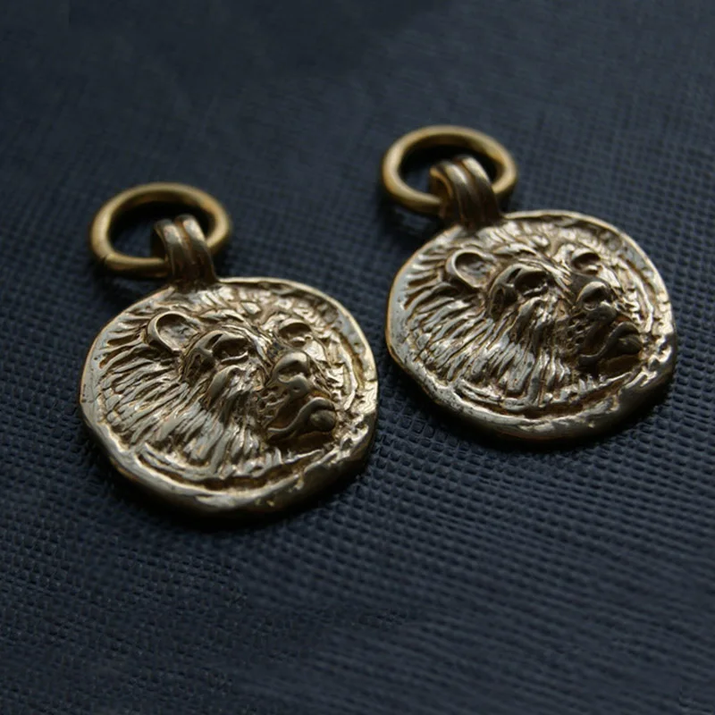 Keychain EDC brass copper Fangyuan stone broken lines on hand the key tag | Спорт и развлечения