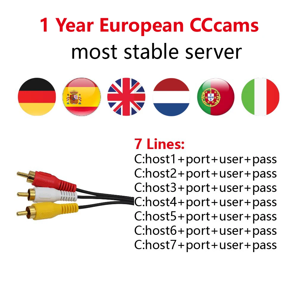 Самые стабильные CCCams для Европы CCCams Сервер Поддержка Бесплатный комплект V7 GTmedia V8 Nova спутниковый ТВ приемник CCCams Испания