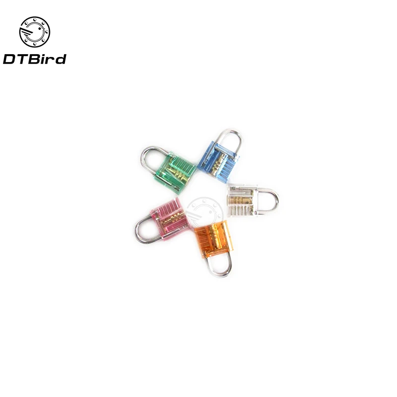 

Colorful Beautiful Modern Style Transparent Visible Pick Cutaway Mini Practice View Padlock Lock Training Skill For Locksmith