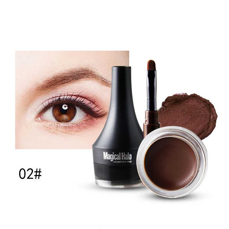 2 Color Eyebrow Enhancers Cream Waterproof Natural Brown Black Makeup Eye Brow Liner Tint Gel Lasting Cosmetic Eyebrow Pomade
