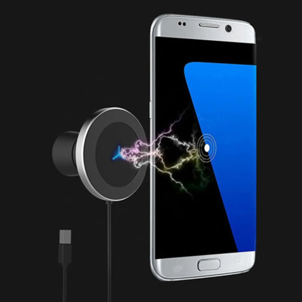 360 Degree Rotation Car Wireless Charger For iPhone XsMax/Xs/Xr/8plus Qi Magnetic Wireless Car Charger For Samsung S10/S9/S8 10W