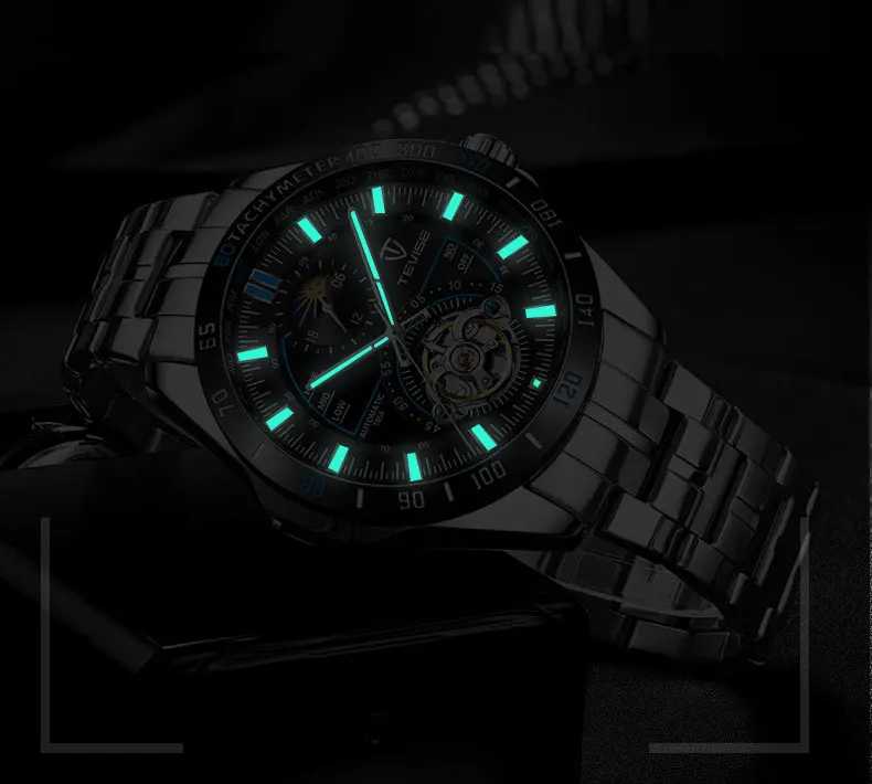 Tevise الرجال التلقائي ساعات آلية للماء ووتش الرجال أعلى العلامة التجارية الذكور الرياضة الذاتي لف ساعة اليد Relogio Masculino Tevise الرجال التلقائي ساعات آلية للماء ووتش الرجال أعلى العلامة التجارية الذكور الرياضة الذاتي لف ساعة اليد Relogio Masculino