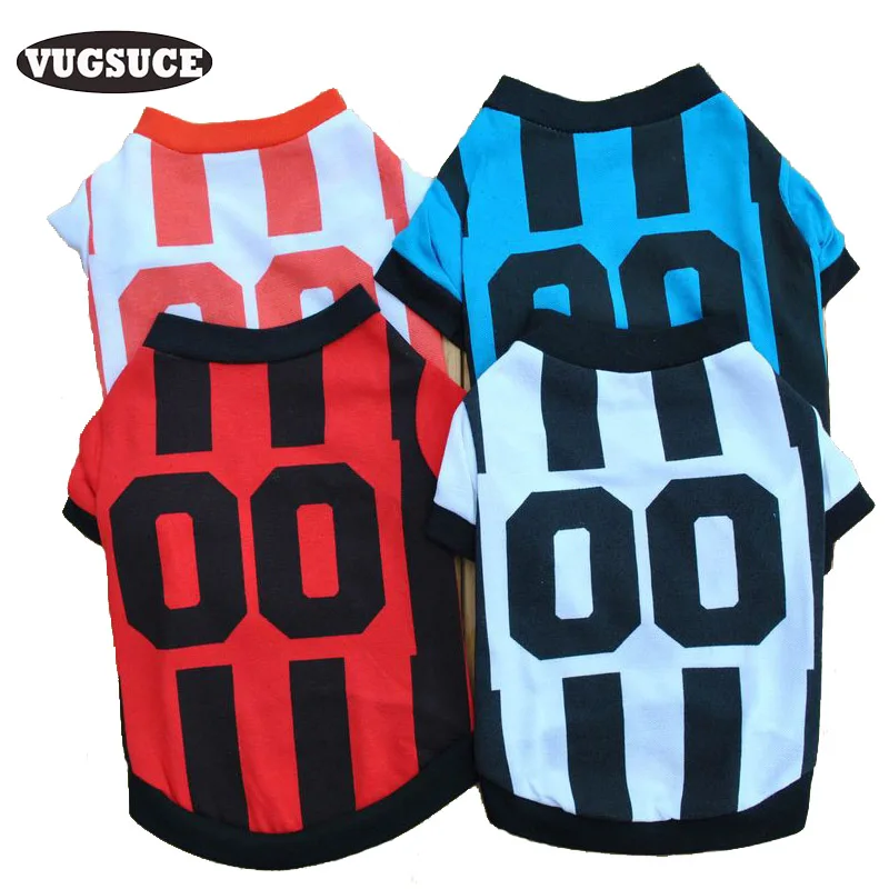 

VUGSUCE Pet Dog Shirt Football Team Dog Jersey for Small Medium Dogs Sports Pet Clothes Costume Coat Spring for Puppy Yorkshire