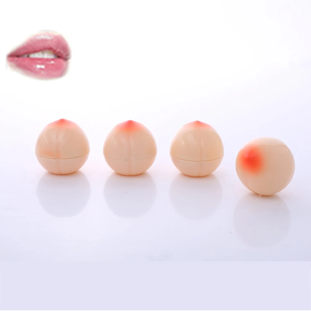 

Peach Shape Women Girl Long Lasting Makeup Lip Balm Cute Waterproof Nutritious Moisturizer Lipsticks Mini for Travel Daily 1PC