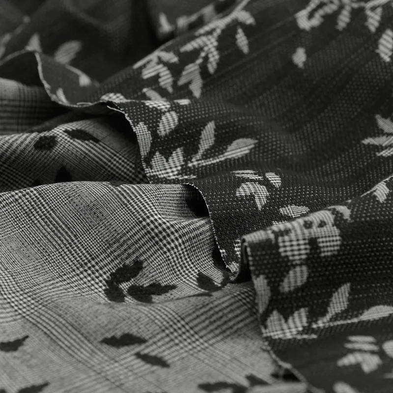 Листообразная модная Высококачественная вышитая кружевная камвольная шерстяная ткань для платья пальто Рождество tissu au metre tecidos tissus ткани
