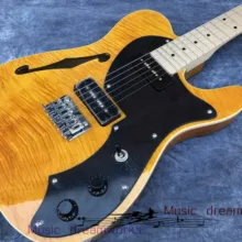 Китай firehawk электрогитара F T электрогитара F отверстие, полые гитары, пламя клена. P90 стиль пикап