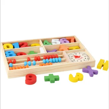 

New Wooden Puzzle Kids Wooden Toys Multi-Function Computing Digital Puzzle Clock Early Education Learning Toys