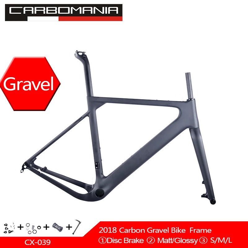 

Road or MTB Bike Frame S/M/L Carbon Gravel Bike Frame Full Carbon Gravel Bicycle Frame Cyclocross Disc brake Road Bike Frameset