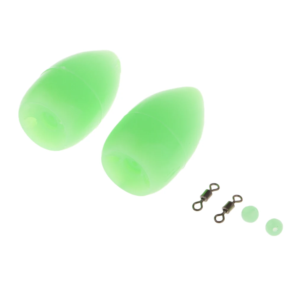 2pcs Plastic Floating Bombarda Floats for Long Distance Casting Lures Flies Fishing Float Fishing Tackle Green /Orange/White 