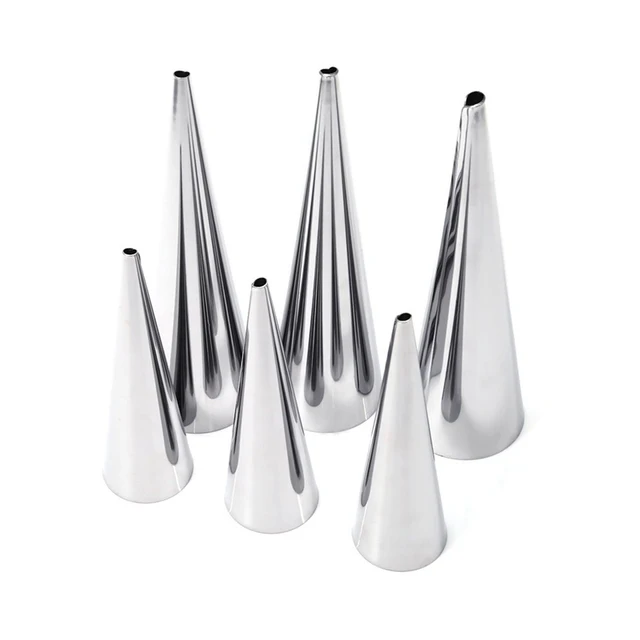 wcic 3pcs non stick dessert cake cannoli cone round form tubes bread cone form