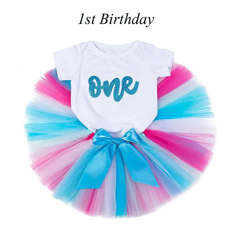 

Baby Girl Clothes Newborn Baby Girl One Short Sleeve Romper Rainbow Skirts 2Pc Sunsuit Outfit Set Cotton O-neck New Baby Clothes