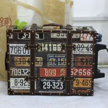 YISHIDUN Luxury Business PU Leather Trolley Travel Luggage Bag Men Business Boarding Suitcase Women Retro Digital Wheels Bags