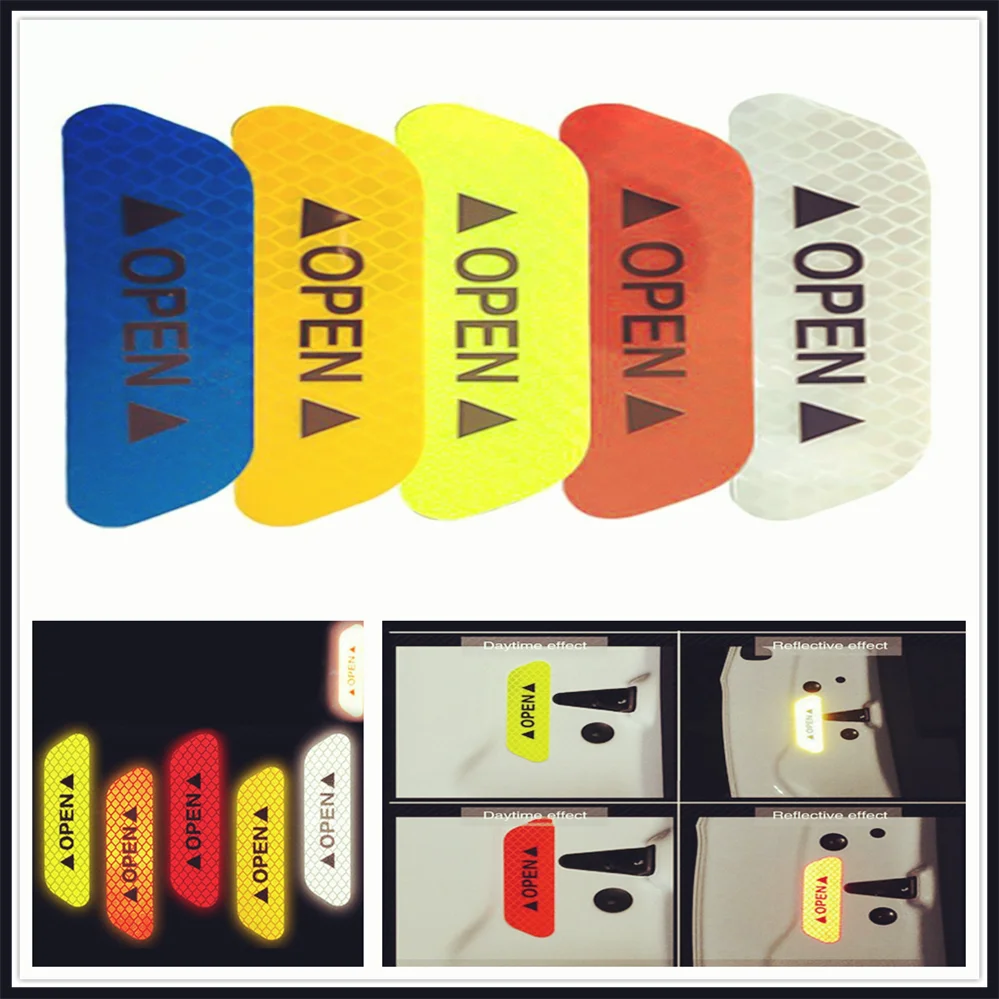 

Car Door OPEN Reflective Tape Warning Sticker for Volkswagen vw Tuhuan 1.4T Touareg2 New Beetle Passat B6 Beetle CC Magotan