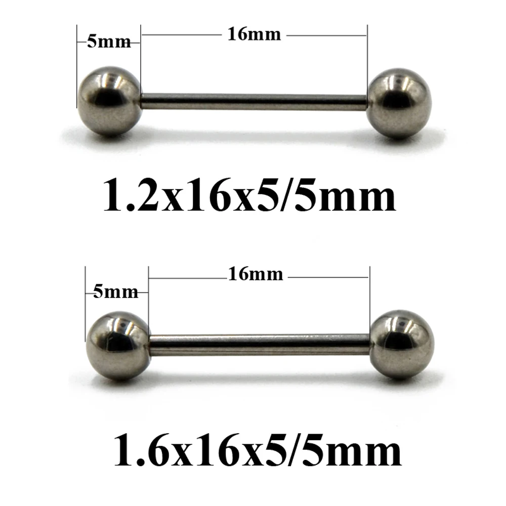 BOG-1PC G23-Titanium, Промышленные Штанги, прямой пирсинг-штанга для языка, штанга для пирсинга, пирсинг, ювелирные изделия 14 г 16 г