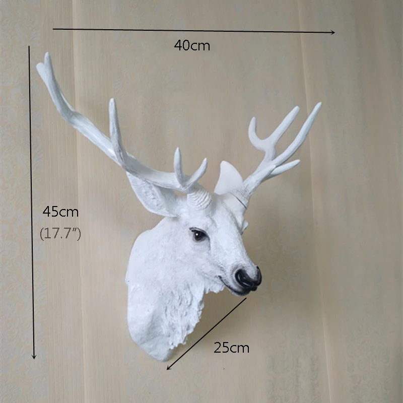 Aqumotic большая голова оленя рога Настенный декор 45 см(17,") Lucky Elk 3-d голова оленя Настенный декор не настоящий держатель