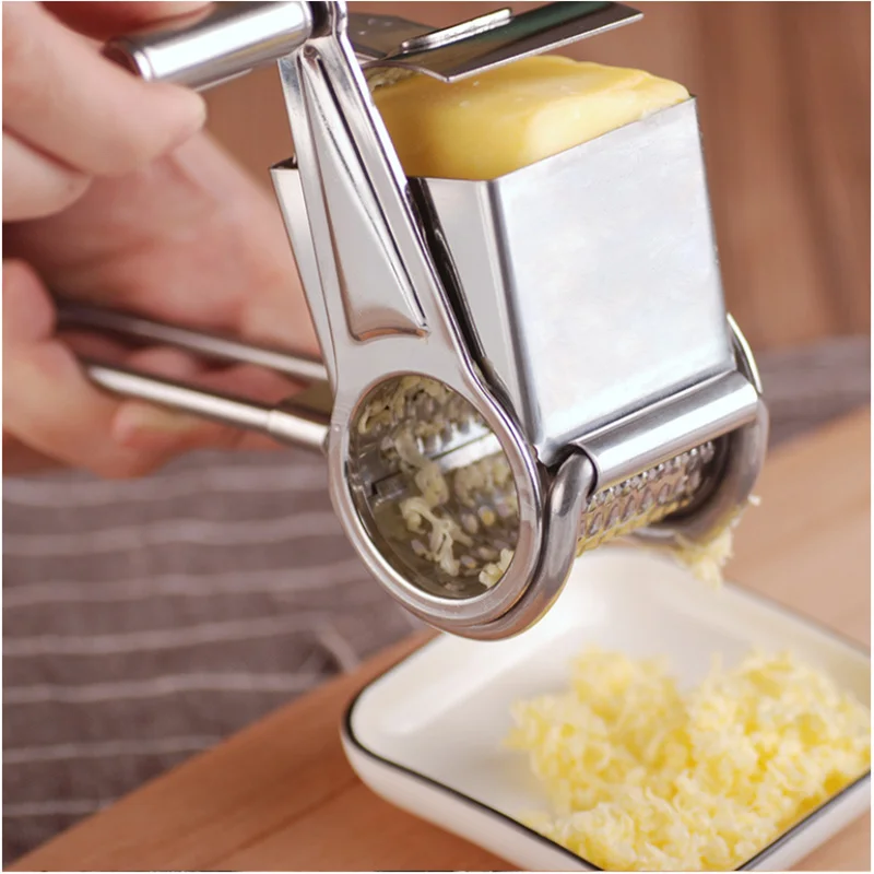 

Stailless Steel Cheese Plane Slicer Ginger Garlic Grater Slicer Cutter Food Chopper Garlic Press Crusher Rotary Cheese Gater