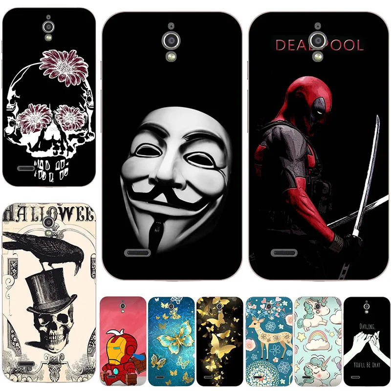 

3D Print soft silicone Back Cover Case for Huawei Ascend G610 G 610 C8815 Phone Bag Coque New Flowers cute cartoon Style