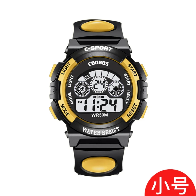 Детские часы Multi-functional Seven color Light waterproof Student электронные часы - Цвет: 7