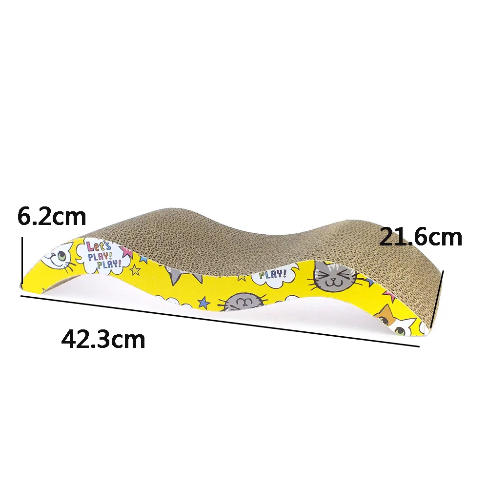 Сизаль-Кошка Когтеточка для кошек игрушки гофрированная Когтеточка для котенка кошачья игрушка поставки прочный скребок коврики для кошек - Цвет: 42.3 x 21.6 x 6.2 cm