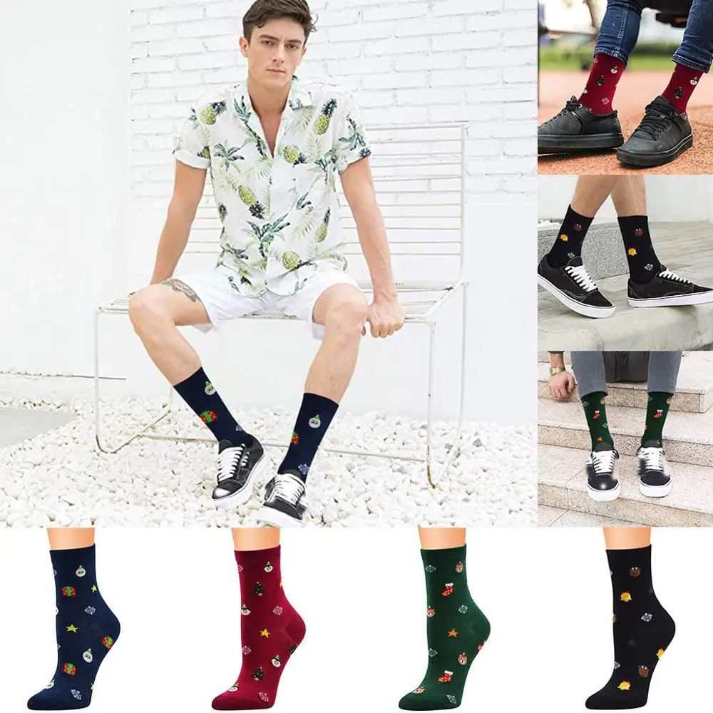 

8 pair/lot men's Socks combed cotton Cool Colorful Fancy Novelty mens business socks casual dress wedding gift socks