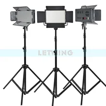 Yellow Version Godox 1500W 3X LED 500W Photo Studio Video Continuous Light Kit For Camera Camcorder DV Wedding 3300K