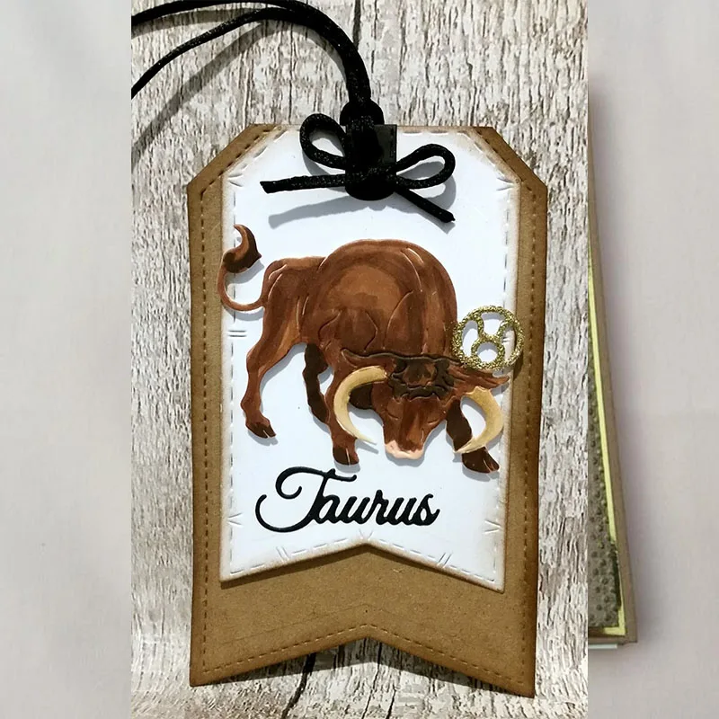 

Twelve Constellations Taurus Metal Cutting Dies Stencils for DIY Scrapbooking Photo Album Decorative Embossing Crafts Die Cut