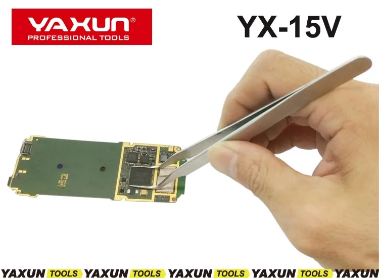 YAXUN YX-15V длинный Пинцет Высокоточный Супер жесткий Острый Пинцет Мобильный ремонтный пинцет изогнутый Пинцет для ремонта электроники