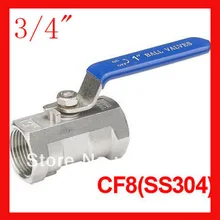 Новое поступление 3/" CF8 1 шт. шаровой клапан, цельный женский шаровой клапан с резьбой для воды, масла и газа