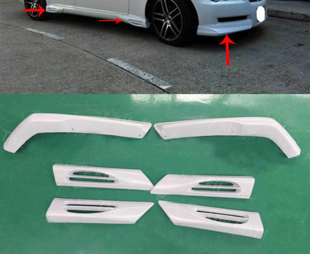 

For Toyota Reiz Mark X Modified PU Front Corner Side Wrap Angle Lip
