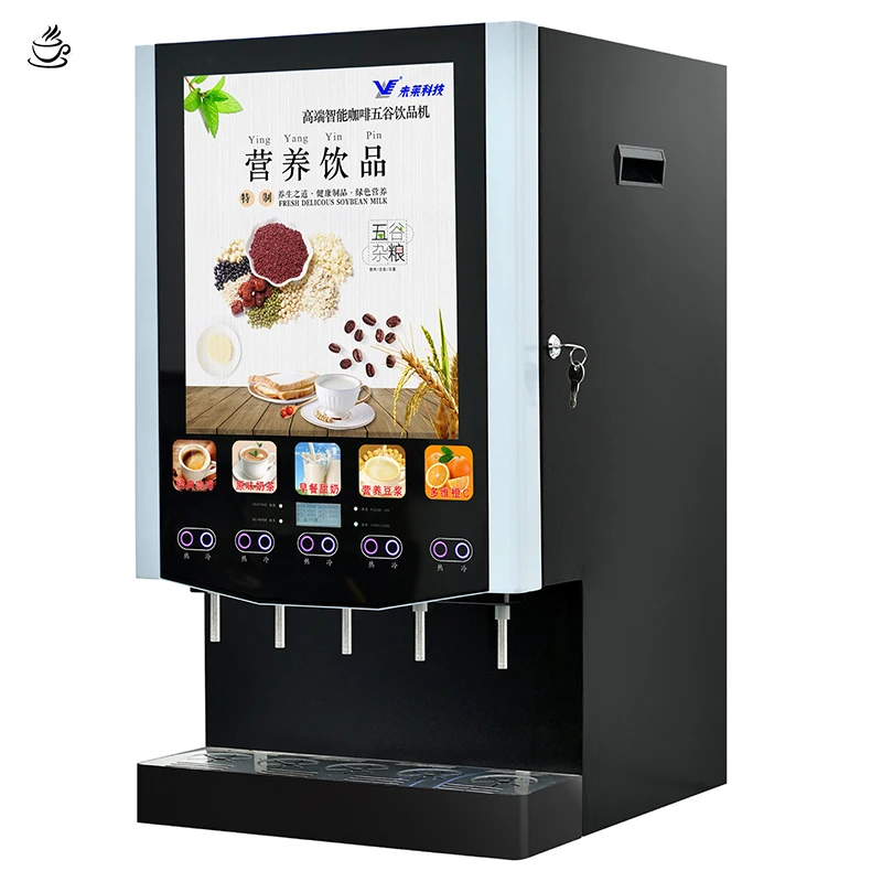 

220V Commercial Instant Coffee Commercial Self-service Beverage Machine Cold/Hot Full-automatic Beverage Dispenser D-50SC-10