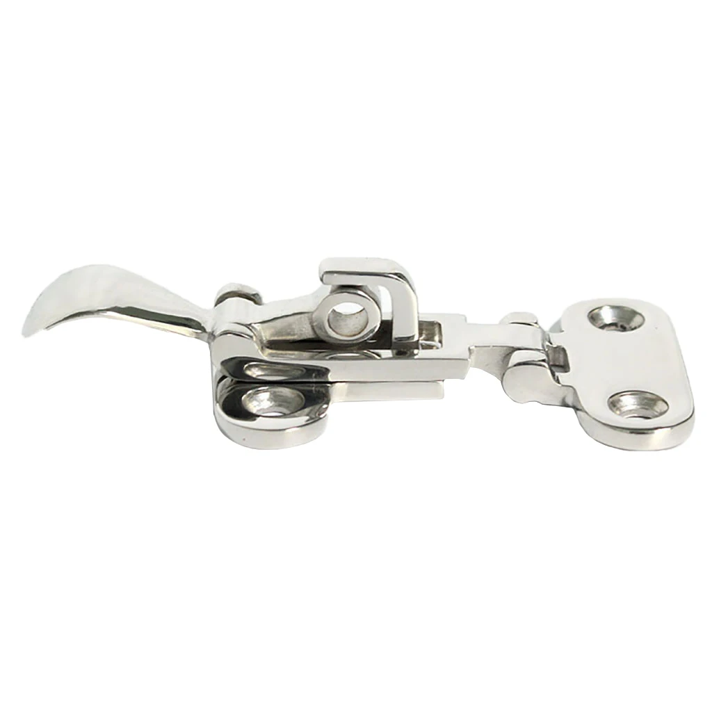 105x50mm Stainless Steel Boat Locker Hatch Anti Rattle Latch Fastener Hold Down Clamp-Locking Cam Latch Boat Caravan 90 Degree