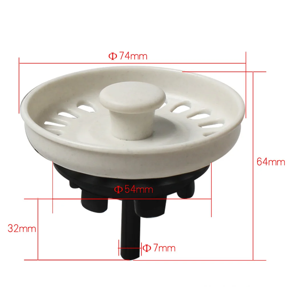 Talea Kitchen Sink baisn strainer Plug SUS304 White Stopper Waste Plug