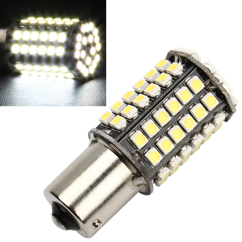 80SMD белая автомобильная светодиодная лампа универсальная суперъяркая 1156 для