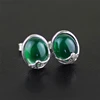 Pendientes Lotus Fun ágata Natural para mujer, joyería fina de diseño hecho a mano, aretes de tuerca Vintage para mujer ► Foto 2/6