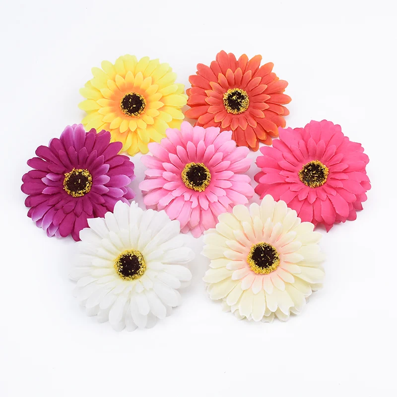 

5pcs Fake plants silk Gerbera flower wall wedding bridal accessories clearance scrapbook home decor diy gifts artificial flowers