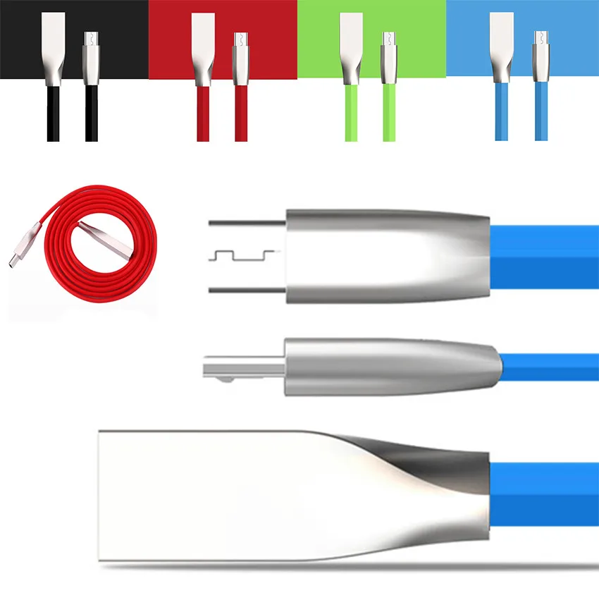 2 м Micro USB зарядное устройство кабель для синхронизации данных Шнур для сотового телефона разноцветный металлический корпус Быстрая зарядка легкая линия передачи данных