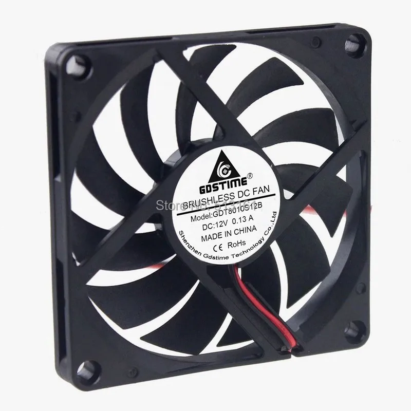 5 قطعة/الوحدة Gdstime 80 ملليمتر 12 فولت 2Pin 80x80x10 ملليمتر 8 سنتيمتر 8010 فرش DC التبريد برودة وحدة المعالجة المركزية الكمبيوتر PC حالة مروحة