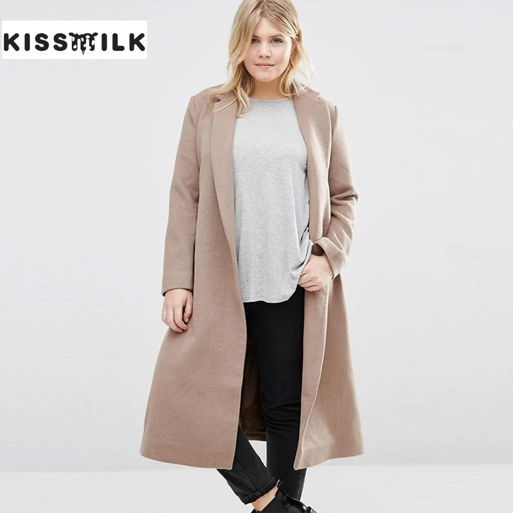 Kiss Milk New Fashion Plus Size Winter font b Coat b font Women OL Wool font