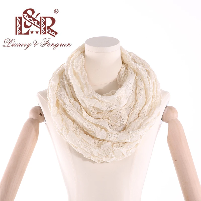 

2019 Winter Ring Loop Scarf Knitted Soft Wool Collar Solid Color Neck Warmer Shawl Wraps Warmer Women Scarves Female
